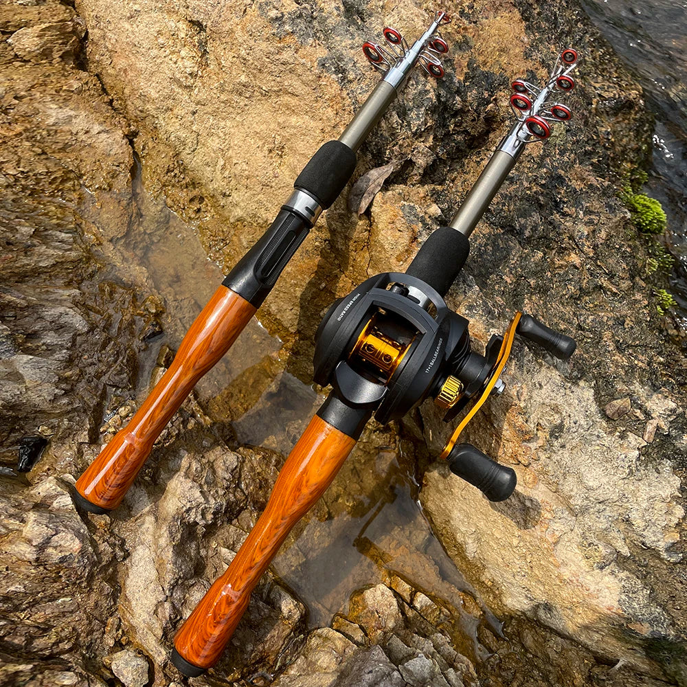 Telescopic Fishing Rod Carbon Maximum Resistance: 8 KG Mini Portable M