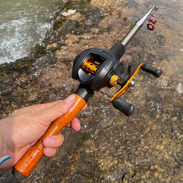 Telescopic Fishing Rod Carbon Maximum Resistance: 8 KG Mini Portable  Metal Reel Fishing Combination Rod Combo