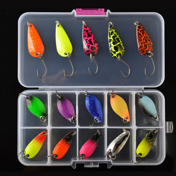 TOMA Trout Spoon Lure Set Metal Bait 2.5g 3g 4.5g 5g mixed Colors Pesca Freshwater Fishing Tackle Isca Artificial Lake Fishing