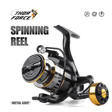 Fishing Spinning Reel, Metal Spool 5.2:1/4.7:113BB, Ball Bearings Carp Fishing Reel, BK2000-7000 ,Metal Line Cup, Sea Tackle