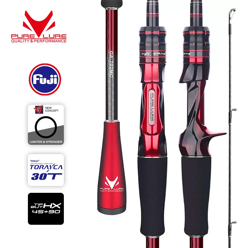 PURELURE GRUPLA Spinning Casting Rod High Carbon Universal Long Throwi