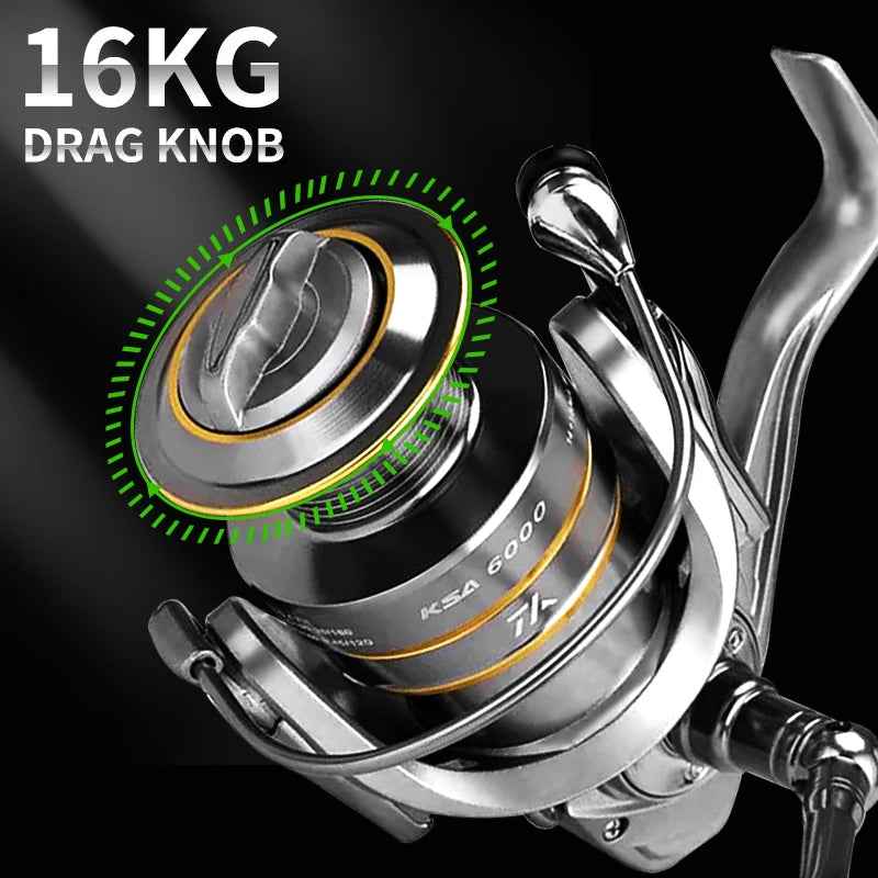 VWVIVIDWORLD,High Quality,Saltwater Fishing Reels,Double Spool,Spinning Reel,Alloy Gear,Alloy Spool,Metal Arm,Casting Reel