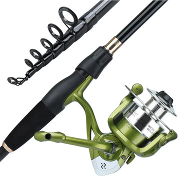 Sougayilang 1.8-2.4m Telescopic Fishing Rod Set Ultralight Weight Rod Spinning Reel with Line Lure Hook Accessories Full Kits