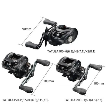 DAIWA TATULA 100 150 200 300 Baitcasting Reel Fishing Reels 7BB+1RB MAX DRAG  Low profile Casting Reel Saltwater Reel